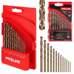 ZESTAW WIERTEŁ DO METALU HSSCO DIN338 13 SZTUK 2-8MM PROLINE 78214
