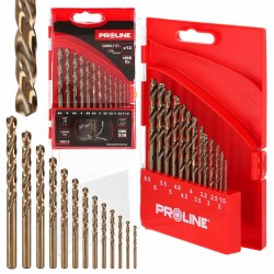 PROLINE ZESTAW WIERTEŁ DO METALU HSSCO DIN338 13 SZTUK 1.5-6.5MM 78213