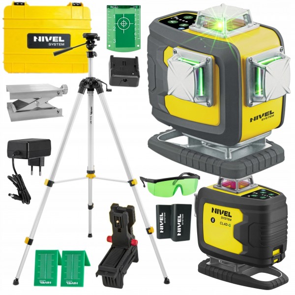 NIVEL SYSTEM LASER KRZYŻOWY 4D ZIELONY CL4D-G WALIZKA AKCES STATYW SJJM1EX NIVEL SYSTEM LASER KRZYŻOWY 4D ZIELONY CL4D-G WALIZKA AKCES STATYW SJJM1EX
