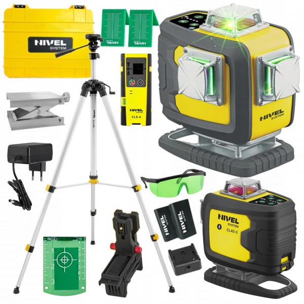 NIVEL SYSTEM LASER KRZYŻOWY 4D ZIELONY CL4D-G WALIZKA +STATYW SJJM1EX CLS4 NIVEL SYSTEM LASER KRZYŻOWY 4D ZIELONY CL4D-G WALIZKA +STATYW SJJM1EX CLS4