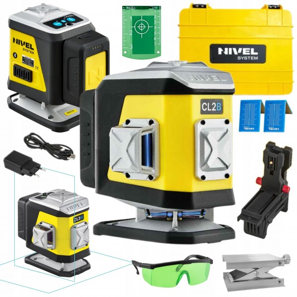 NIVEL SYSTEM LASER KRZYŻOWY NIEBIESKI IP54 Bluetooth AKCESORIA WALIZKA CL2B NIVEL SYSTEM LASER KRZYŻOWY NIEBIESKI IP54 Bluetooth AKCESORIA WALIZKA CL2B