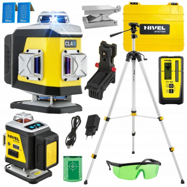 NIVEL SYSTEM LASER KRZYŻOWY 4D NIEBIESKI CL4B WALIZKA +STATYW SJJM1EX RD800 NIVEL SYSTEM LASER KRZYŻOWY 4D NIEBIESKI CL4B WALIZKA +STATYW SJJM1EX RD800