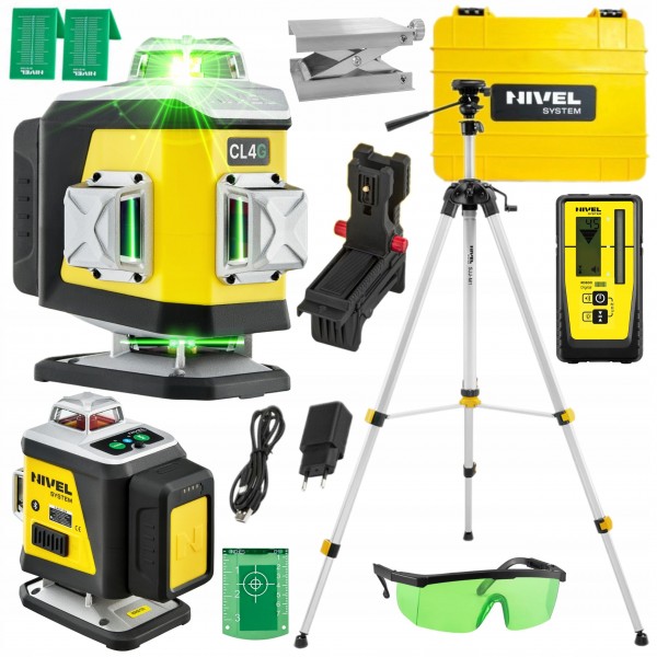 NIVEL SYSTEM LASER KRZYŻOWY 4D ZIELONY CL4G WALIZKA +STATYW SJJM1EX RD800 NIVEL SYSTEM LASER KRZYŻOWY 4D ZIELONY CL4G WALIZKA +STATYW SJJM1EX RD800