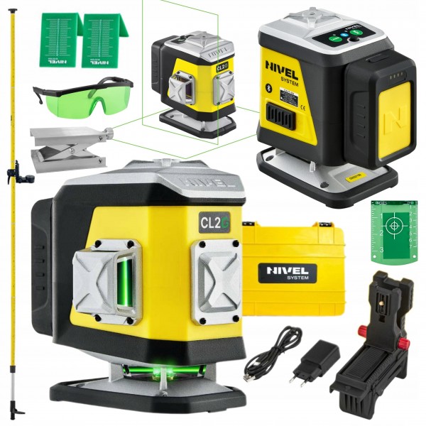 NIVEL SYSTEM LASER KRZYŻOWY ZIELONY CL2G WALIZKA +AKCESORIA TYCZKA LP-36 NIVEL SYSTEM LASER KRZYŻOWY ZIELONY CL2G WALIZKA +AKCESORIA TYCZKA LP-36
