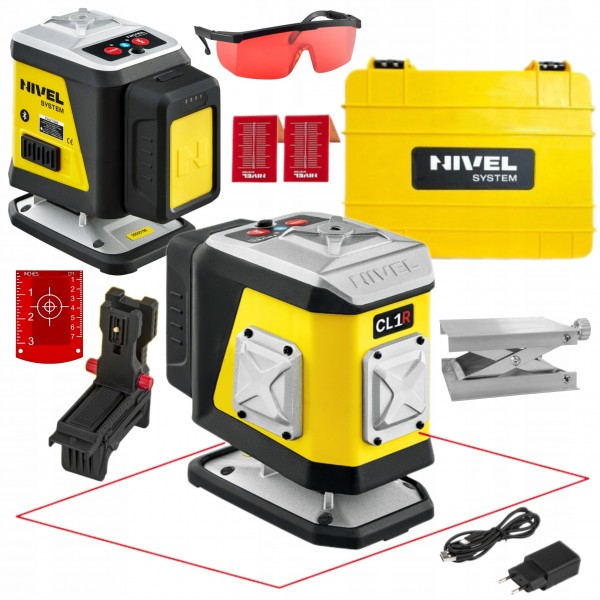 NIVEL SYSTEM LASER PŁASZCZYZNOWY CZERWONY Bluetooth+AKCESORIA WALIZKA CL1R NIVEL SYSTEM LASER PŁASZCZYZNOWY CZERWONY Bluetooth+AKCESORIA WALIZKA CL1R