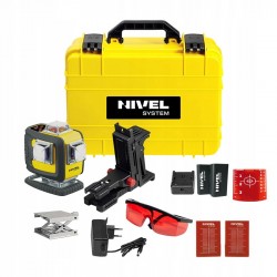 NIVEL SYSTEM LASER KRZYŻOWY 4D CZERWONY CL4D-R WALIZKA AKCES TYCZKA LP-36