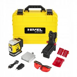 NIVEL SYSTEM LASER KRZYŻOWY 3D CZERWONY Bluetooth AKCESORIA WALIZKA CL3R