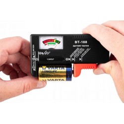 NEO TESTER BATERII I AKUMULATORKÓW 9V R3 AAA R6 AA R9 R14 R20 1,5V 94-009