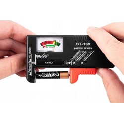 NEO TESTER BATERII I AKUMULATORKÓW 9V R3 AAA R6 AA R9 R14 R20 1,5V 94-009