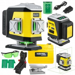 NIVEL SYSTEM LASER KRZYŻOWY 3D ZIELONY Bluetooth AKCESORIA WALIZKA CL3G