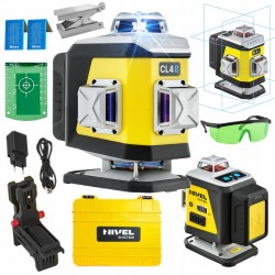 NIVEL SYSTEM LASER KRZYŻOWY 4D NIEBIESKI Bluetooth AKCESORIA WALIZKA CL4B