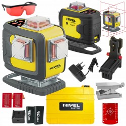 NIVEL SYSTEM LASER KRZYŻOWY 4D CZERWONY Bluetooth AKCESORIA WALIZKA CL4D-R