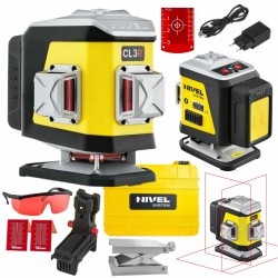NIVEL SYSTEM LASER KRZYŻOWY 3D CZERWONY Bluetooth AKCESORIA WALIZKA CL3R