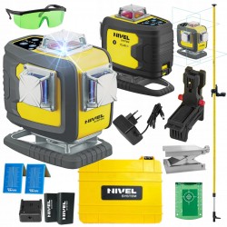 NIVEL SYSTEM LASER KRZYŻOWY 4D NIEBIESKI CL4D-B WALIZKA AKCESIA TYCZKA LP36