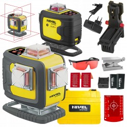 NIVEL SYSTEM LASER KRZYŻOWY 4D CZERWONY Bluetooth AKCESORIA WALIZKA CL4D-R