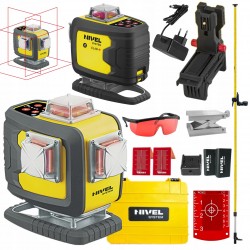 NIVEL SYSTEM LASER KRZYŻOWY 4D CZERWONY CL4D-R WALIZKA AKCES TYCZKA LP-36