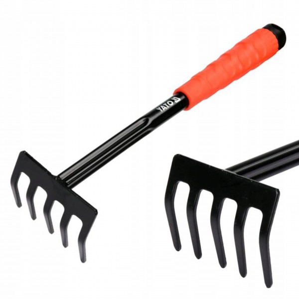 YATO GRABKI MAŁE GRABIE OGRODOWE OGRODNICZE STALOWE 32.5cm RĘKOJEŚĆ YT-8866 YATO GRABKI MAŁE GRABIE OGRODOWE OGRODNICZE STALOWE 32.5cm RĘKOJEŚĆ YT-8866