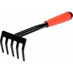 YATO GRABKI MAŁE GRABIE OGRODOWE OGRODNICZE STALOWE 32.5cm RĘKOJEŚĆ YT-8866