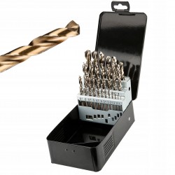 GRAPHITE ZESTAW 25 SZT. WIERTŁA DO METALU HSS-CO 1.0-13.0 MM WALIZKA 57H090