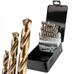 GRAPHITE ZESTAW 25 SZT. WIERTŁA DO METALU HSS-CO 1.0-13.0 MM WALIZKA 57H090