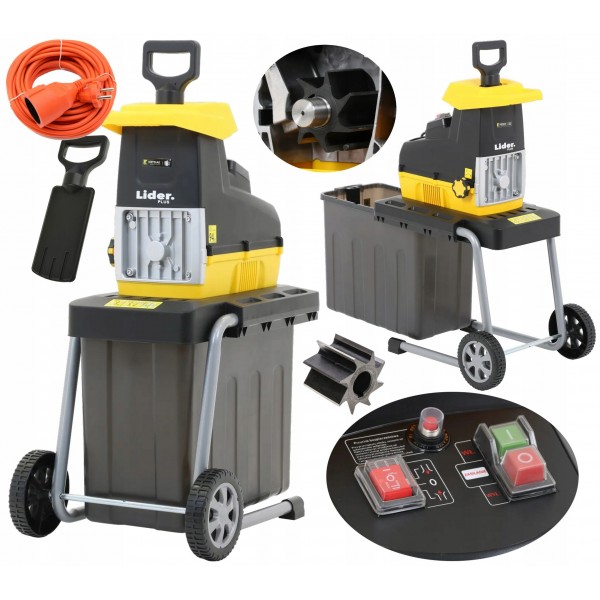 LIDER GTR2800 RĘBAK ROZDRABNIACZ ELEKTRYCZNY DO GAŁĘZI FREZOWY 2800W 44mm+P LIDER GTR2800 RĘBAK ROZDRABNIACZ ELEKTRYCZNY DO GAŁĘZI FREZOWY 2800W 44mm+P