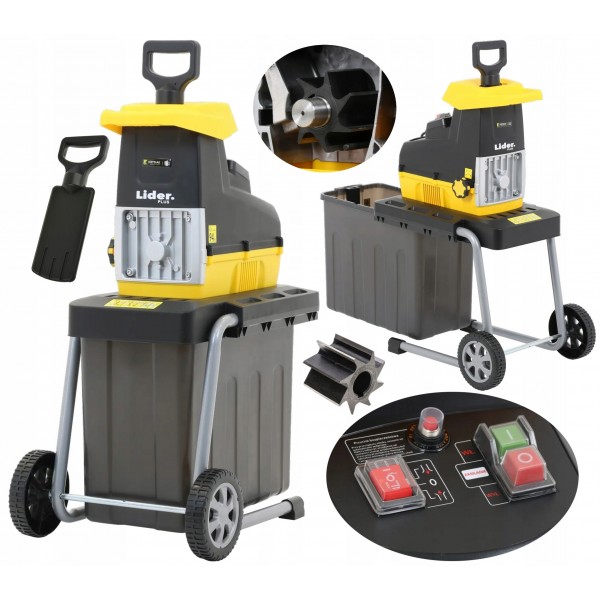 LIDER GTR2800 RĘBAK ROZDRABNIACZ ELEKTRYCZNY DO GAŁĘZI FREZOWY 2800W 44mm LIDER GTR2800 RĘBAK ROZDRABNIACZ ELEKTRYCZNY DO GAŁĘZI FREZOWY 2800W 44mm