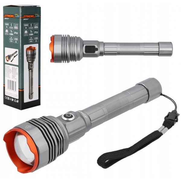LATARKA AKUMULATOROWA POWER LED 180W 10000LM 5TRYBÓW ALUMIN. OBUDOWA 88557 LATARKA AKUMULATOROWA POWER LED 180W 10000LM 5TRYBÓW ALUMIN. OBUDOWA 88557