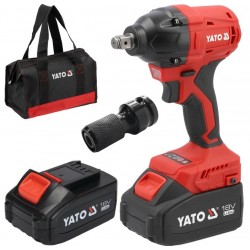 YATO KLUCZ UDAROWY AKUMULATOROWY BEZSZCZOTKOWY 18V 350NM + 2x4Ah +NASADKA