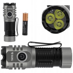 KOMPAKTOWA LATARKA AKUMULATOROWA 10W 1000LM 7 TRYBÓW PRACY ALUM YT-085610