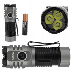 KOMPAKTOWA LATARKA AKUMULATOROWA 10W 1000LM 7 TRYBÓW PRACY ALUM YT-085610