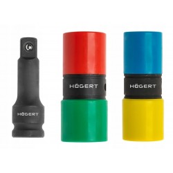 HOEGERT KLUCZ UDAROWY PNEUMATYCZNY + ZESTAW NASADEK UDAROWYCH + HT4R622