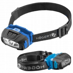 HOGERT LAMPA LATARKA CZOŁOWA LED AKUMULATOROWA ŁADOWANA USB CZUJNIK RUCHU