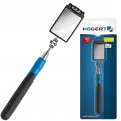 HOEGERT LUSTERKO INSPEKCYJNE TELESKOPOWE Z PODŚWIETLENIEM 50x80mm HT4R504