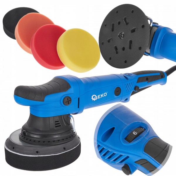 GEKO POLERKA SAMOCHODOWA MIMOŚRODOWA DUAL ACTION REGULACJA + GĄBKI G80293 GEKO POLERKA SAMOCHODOWA MIMOŚRODOWA DUAL ACTION REGULACJA + GĄBKI G80293