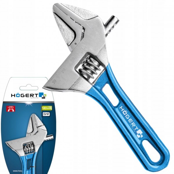 HOGERT ŻABA KLUCZ NASTAWNY 140MM DO 32mm HYDRAULICZNY CrV HT1P562 HOGERT ŻABA KLUCZ NASTAWNY 140MM DO 32mm HYDRAULICZNY CrV HT1P562