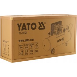 YATO KOMPRESOR OLEJOWY 200L 400V SPRĘŻARKA POWIETRZA 360L/MIN 10BAR YT23321