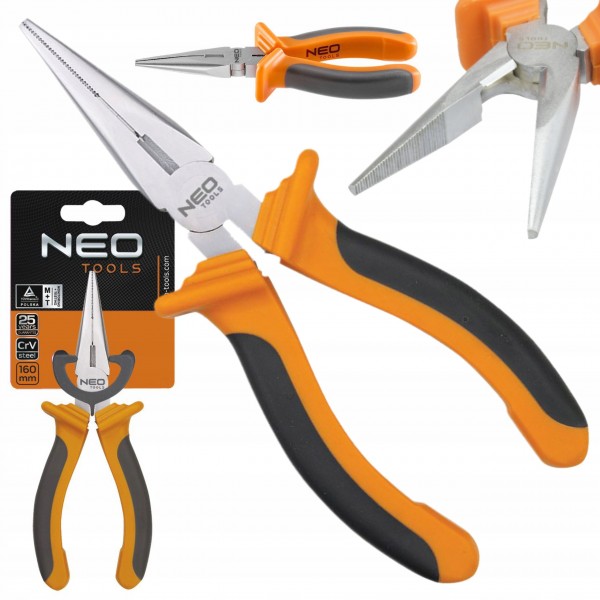 NEO 01-013 Szczypce wydłużone proste tnące 160mm NEO 01-013 Szczypce wydłużone proste tnące 160mm