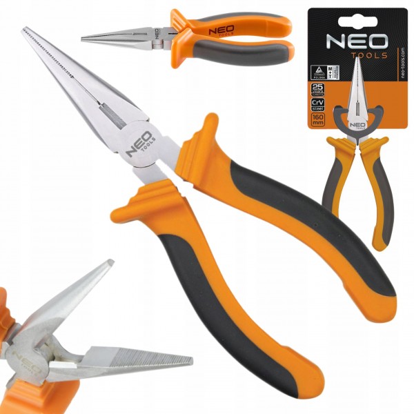 NEO 01-013 Szczypce wydłużone proste tnące 160mm NEO 01-013 Szczypce wydłużone proste tnące 160mm