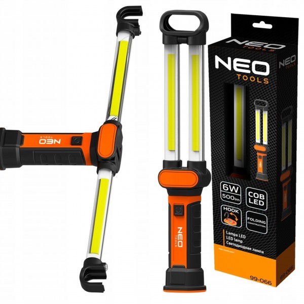 NEO LAMPA AKUMULATOROWA WARSZTATOWA LED 6W 500LM NEO LAMPA AKUMULATOROWA WARSZTATOWA LED 6W 500LM