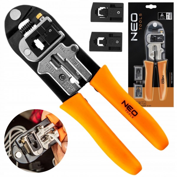 NEO ZACISKARKA DO SKRĘTKI SZCZYPCE DO KOŃCÓWEK TEL. 8p 6p 4p RJ45 RJ11 RJ12 NEO ZACISKARKA DO SKRĘTKI SZCZYPCE DO KOŃCÓWEK TEL. 8p 6p 4p RJ45 RJ11 RJ12