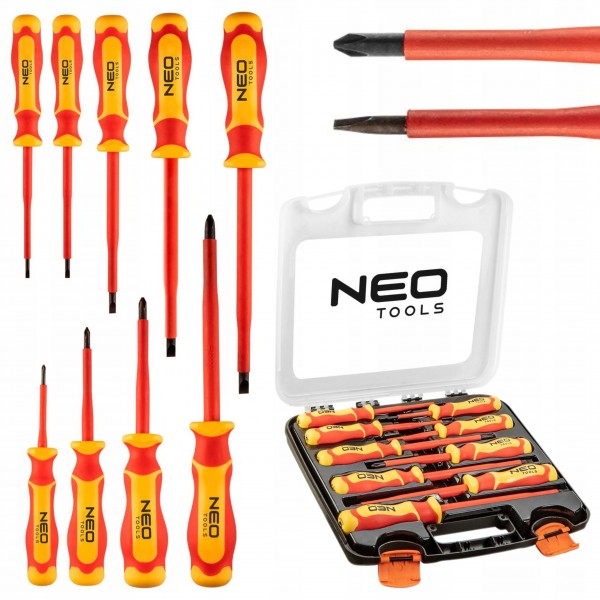 NEO TOOLS 04-142 ZESTAW WKRĘTAKÓW ELEKTRYKA WYKRĘTAKÓW STALOWE 1000V 9 SZT. NEO TOOLS 04-142 ZESTAW WKRĘTAKÓW ELEKTRYKA WYKRĘTAKÓW STALOWE 1000V 9 SZT.