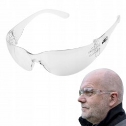 NEO 97-502 OKULARY OCHRONNE BIALE SOCZEWKI KLASA F