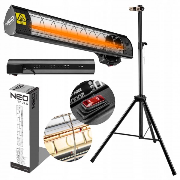 PROMIENNIK PODCZERWIENI 2000W 90-031 NEO + STATYW PROMIENNIK PODCZERWIENI 2000W 90-031 NEO + STATYW