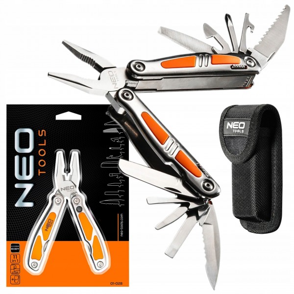 NEO TOOLS MULTITOOL SCYZORYK NÓŻ SKŁADANY SURVIVAL +ETUI 01-028 11 FUNKCJI NEO TOOLS MULTITOOL SCYZORYK NÓŻ SKŁADANY SURVIVAL +ETUI 01-028 11 FUNKCJI