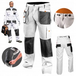 NEO SPODNIE ROBOCZE DO PASA BIAŁE XL/56 81-120-XL