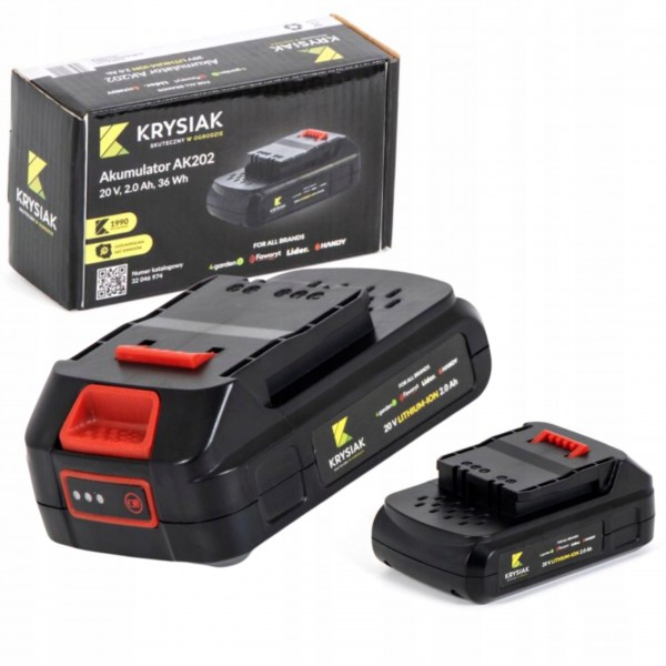 KRA AK202 BATERIA AKUMULATOR 2,0Ah 4GARDEN KRYSIAK 20V KRA AK202 BATERIA AKUMULATOR 2,0Ah 4GARDEN KRYSIAK 20V