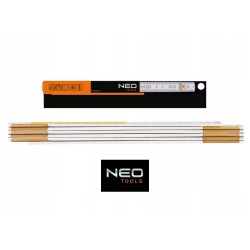 NEO TOOL MIARA SKŁADANA DREWNIANA 2M BIAŁOŻÓŁTA OBUSTRONNA PODZIAŁKA 74-020