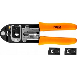 NEO ZACISKARKA DO SKRĘTKI SZCZYPCE DO KOŃCÓWEK TEL. 8p 6p 4p RJ45 RJ11 RJ12