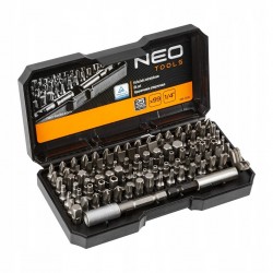 NEO ZESTAW KOŃCÓWKI WKRĘTAKOWE BITY TORX IMBUS 99ELEMENTÓW +SKRZYNKA 06-104
