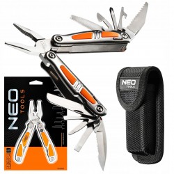 NEO TOOLS MULTITOOL SCYZORYK NÓŻ SKŁADANY SURVIVAL +ETUI 01-028 11 FUNKCJI